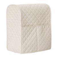 LIAMTU Stand Mixer Cover Large Size Dust-proof Satin Sheen Fabric Fits All Tilt Head & Bowl Lift Models for KitchenAid, Sunbeam, Cuisinart, Hamilton Beach Mixers (Almond Cream)