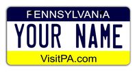 BleuReign Personalize Your Own Pennsylvania State Bicycle Bike Stroller Children's Toy Car 3"x6" License Plate Tag