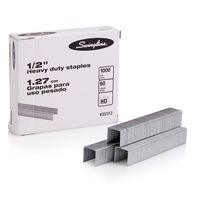 Swingline Staples, Heavy Duty, 1/2" Length, 90 Sheet Capacity, 100/Strip, 1000/Box, 1 Pack (35312)