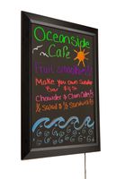 Displays2go Matte Black Plastic LED 22 x 28 Inches Message Board With 13 Different Flashing Light Settings, 22 x 28 x 1 Inches Horizontal or Vertical Wall Mounting (NBLWB22X28)