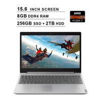 2019 Lenovo IdeaPad L340 15.6 Inch FHD 1080p Laptop (AMD Ryzen 3 3200U up to 3.5GHz, 8GB DDR4 RAM, 256GB SSD (Boot) + 2TB HDD, AMD Radeon Vega 3, WiFi, Bluetooth, HDMI, Webcam, Windows 10) (Gray)