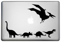 WallDecalsAndArt Dinosaurs Sticker MacBook Laptop Pro Air Vinyl Decor Decal is a Good Giant Dinosaurs MacBook Decal. Laptop Sizes 11, 12, 13 and 15 inch Black