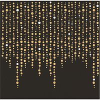 Christmas Napkins New Years Eve Party Winter Wedding Black & Gold Paper Cocktail Napkins Pk 48