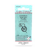 John James Crafter's Collection Large Eye General Sewing Needles x18 - Sizes: 3, 5, 7