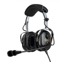 Faro G2 ANR (Active Noise Reduction) Premium Pilot Aviation Headset with Mp3 Input - Black