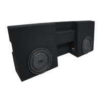 Compatible with 2005-2015 Toyota Tacoma Double Cab Truck Kicker CompVT CVT10 Dual 10" Sub Box Enclosure - Final 2 Ohm