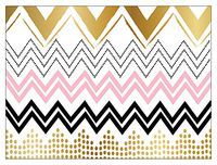 Slant Collections Set of 10 Foil Notecards: Chevron