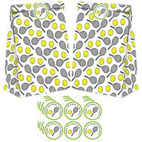 24 Pack Tennis Party Candy Favor Bags with Stickers, Tennis Goodie Gift Treat Bags Tennis Themed Birthday Party Supplies