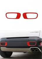 Dwindish Red ABS Rear Bumper Tow Hook Decoration Fog Light Trim Cover for Jeep Renegade 15 up