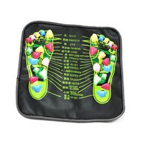 SUPVOX Foot Massage mat Reflexology Walk Stone Relaxing Pressure Muscle Pain Relieve (Black)