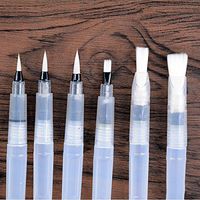 Bluemoona 6 Pcs - Round Barrel Water Paint Soft Watercolor Brush Pen DIY Drawing Art Supplies