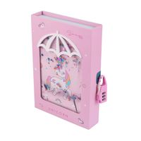 Unicorn Diary with Lock for Girls Unicorn Quicksand Glitter Liquid Floating Lockable Diary for Girls Lockable Notebook for Girls Unicorn Diary with Lock for Kids with Gift Box ( Random Cover Color )