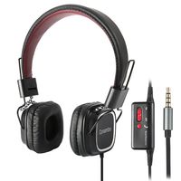 Conambo CQ4 Active Noise Cancelling Headphones, Wired Foldable ANC Headphones w/Mic for iPhone/iPad/iPod/Samsung/LG iOS Android Smartphones and Laptop PC with Airplane Adapter, Black