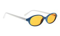 Light Blocking Glasses Amber(Orange) Tinted Lens Blocks 100% of Blue/UV Rays Kids,Blue/White