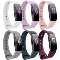 Find-MyWay Compatible with Fitbit Inspire HR Bands/Inspire Band, Inspire Replacement Accessories Silicone Bracelet Women Men Large&Small Wristband Breathable Strap for Inspire HR Fitness Trackers