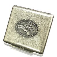 MODEBESO(TM) Horse Head Silver Color Copper Metal Cigarette Case Holder China Holds 20 Cigarette