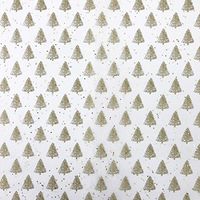 Black Cat Avenue 20" x 30" Christmas Printed Tissue Paper for Gift Wrapping, 20-Sheet, Gold Pearl Trees
