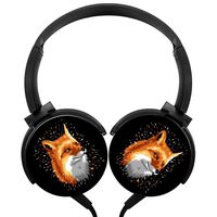 Hei Bai.J Fox Geometric colors Heavy bass Stereo Headset multifunction headphone with microphone Handy wired headsets