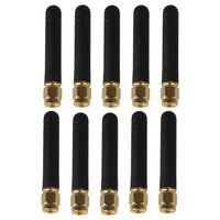 Yibuy 10pcs 433MHZ GSM GPRS SMA Male Plug Straight Radio Antenna with Needle 5cm