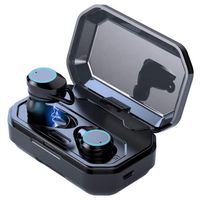 [Updated Version] True Wireless Earbuds Bluetooth Headphones iPX7 Waterproof 100H Play Time, 3000mAh Bluetooth 5.0 Auto Pairing Wireless Earphones Sports Bluetooth Headset with Charging Case - (Black)