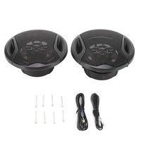 Qii lu Car Speaker ，LH-402 1 Pair Coaxial Car Audio Speaker 300W 4 inch Car Door Coaxial Audio Speaker with Light