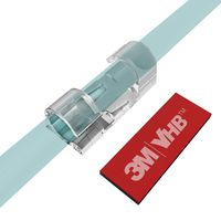 XIAOXI Cable Clips with Strong Self-Adhesive Pads | Tidy and Organise Cords and Wires | Set of 40 (Clear)