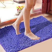 Bedroom Kitchen Living Room Rug Microfiber Bathroom Door Non-Slip Floor Mats (50 * 80cm)
