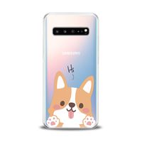 Lex Altern TPU Case for Samsung Galaxy s10 Plus 10e Note 10 5G 9 s9 s8 Funny Corgi Puppy Clear Cover Silver Gentle Painted Print Creative Child Silicone Teen Modern Women Adorable Lady Kids Present