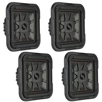 4 Kicker 46L7T102 Car Audio L7T Shallow Mount 10" 1000W Sub Square L7 Subwoofers