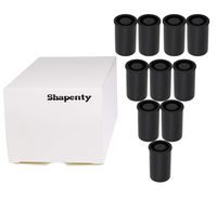 Shapenty Black Plastic Film Canister Holder Small Storage Containers Case with Lids for Scientific Activity or Travel, 12PCS