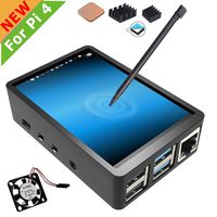 for Raspberry Pi 4 Touch Screen with Case, 3.5 inch Touchscreen with Fan, 320x480 Monitor TFT LCD Game Display