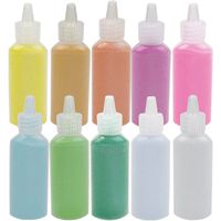Just Artifacts Craft/Terrarium Sand 10pcs Assorted Colors Pack 1.25oz Bottles (Bright)