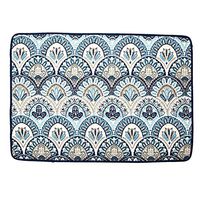 Insun Waterproof Reusable Washable Cotton Bed Pads for Incontinence Menstrual Period Absorbent Mattress Protector Underpad for Kids Adults Pets Blue Print B 28"x39"