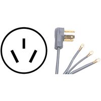 Certified Appliance Accessories 3-Wire Closed-Eyelet 50-Amp Range Cord, 4ft