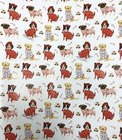 Festive Multi Dogs Wearing Cute Red Winter Sweaters Christmas Holiday Present Gift Wrapping Paper 2.5' x 12'