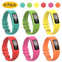 Watbro Bands Compatible with Garmin Vivofit 1/ Vivofit2, Soft Silicone Colorful Replacement Watch Band Strap Wristband for Vivofit 1/ Vivofit 2 Activity Tracker, for Women Men Small Large