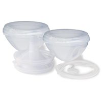 Freemie Freemie Closed System Breast Milk Collection Cups, Pump With Your Clothes On, On The Go, Anywhere, Anytime!, Clear, 25Mm And 28Mm Funnels