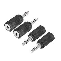 uxcell 3.5mm Male to 2.5mm Female Connector Adapter Coupler 4 Pcs for Stereo Audio Video AV TV Cable Convert