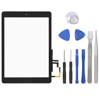 Touch Screen Digitizer for iPad Air 1 - iPad Air 9.7 inch Front Glass Replacement with Home Button & Tool Repair Kit (A1474, A1475, A1476) - Black