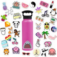 Cute Laptop Stickers for Teen Girl, 50 Pcs/Pack Cartoon Waterproof Vinyl Water Bottle Computer Notebook Car Skateboard Motorcycle Bicycle Luggage Guitar Bike Decal
