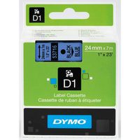 DYMO Standard D1 Labeling Tape for LabelManager Label Makers, Black print on Blue tape, 1/2'' W x 23' L, 1 cartridge (45016)