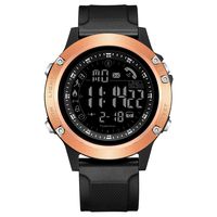 Timemaker Smart Digital Watch, Waterproof Sports Watch with Measure Steps, Walking Distance, Calories, Alarm, Message and Call Reminde Compatible Android iOS Phones for Men (Gold)