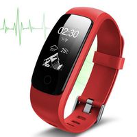 fitness tracker LPY-Activity, Pedometer, IP68 Heart Rate Watch, red