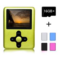 Lecmal Portable MP3 Player MP4 Player with 16Gb Micro SD Card and FM Radio Function, Economic Multifunctional Music Player with Mini USB Port, Mp3 Voice Recorder, Media Player for Kids -Viridian