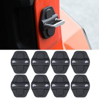 YOCTM Door Lock Decoration Cover For 2018 2019 2020 Jeep Wrangler JL JLU Unlimited Sahara Sports Rubicon 2020 Gladiator JT Door Lock Cover Sticker Auto Parts Accessories Black ABS (4Door) (Pack of 6)