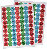 Happy Holidays Sticker Seals - Set of 126 Seals - 1 Inch Assorted Colorful Envelope Seals
