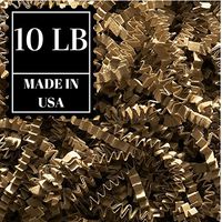 Crinkle Cut Paper Shred Filler for Packing and Filling Gift Baskets, Natural Craft Bedding in Brown Kraft (10 LB, Kraft)