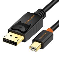 Mini DisplayPort to DisplayPort Cable CABLETIME Mini DP to DP Cord Support Video and Audio,Thunderbolt Compatible for Surface Pro 5 / Pro 4 / Pro 3, MacBook Air,etc (10 Feet/3m, Black)