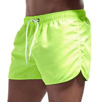 haoricu Men's Beach Shorts Quick Dry Surfing Swim Trunks Elastic Drawstring Shorts Multi-Color Optional Green