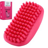 Dog Bath Brush, Grooming Brush and Massager for Pets - Dog Deshedding Brush Gently Removes Loose Hair - Shampoo Brush for Dogs - Best Dog Owner Gifts for Short, Medium and Long haired Dogs.